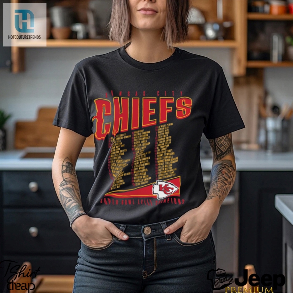 Kansas City Chiefs Fanatics Branded Super Bowl Lviii Champions Roster Best Teammates Black Shirt 