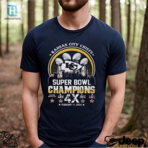 Kansas City Chiefs Super Bowl Champions 4X February 11 2024 Shirt hotcouturetrends 1 3