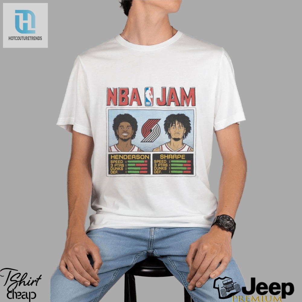 Nba Jam Trail Blazers Henderson And Sharpe Shirt 