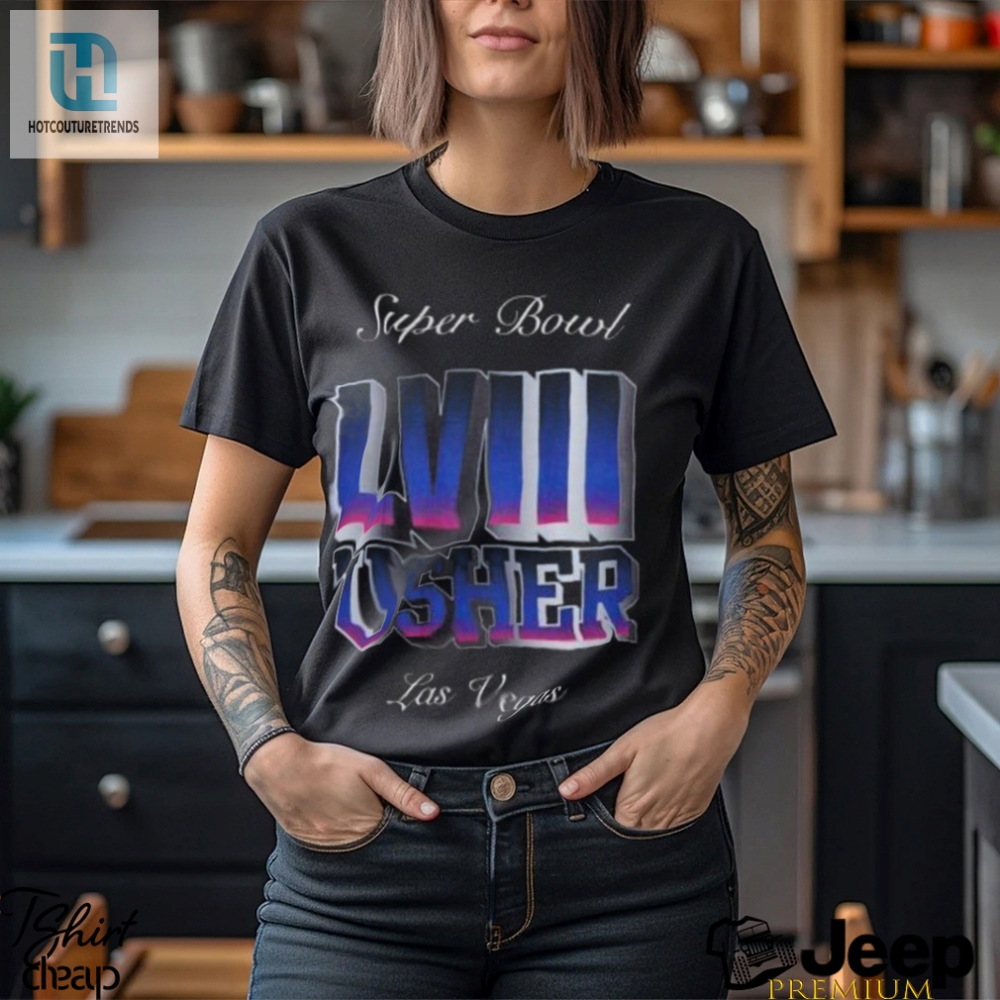 Usher Super Bowl Lviii Collection Mitchell  Ness Black Triple Seven Legacy Jersey Shirt 