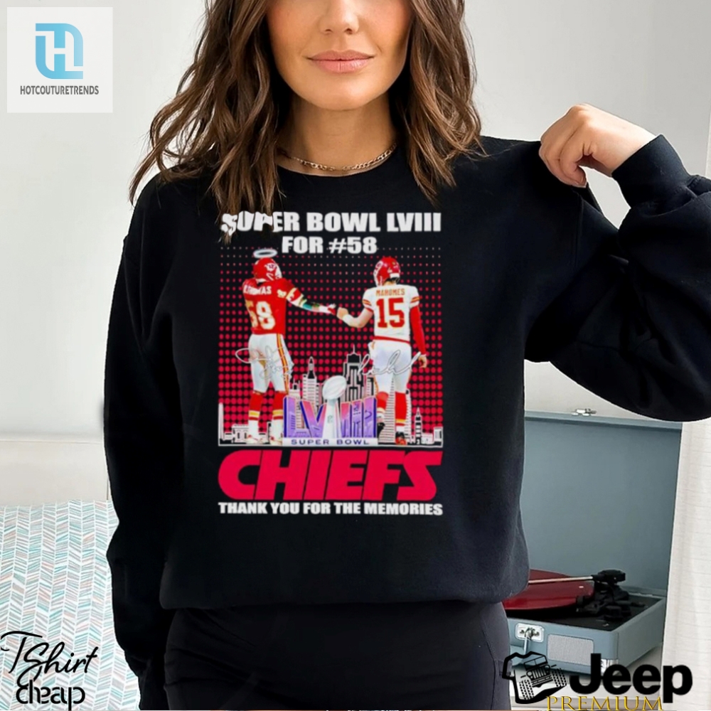 Super Bowl Lviii For 58 Chiefs Thank You For The Memories Shirt 