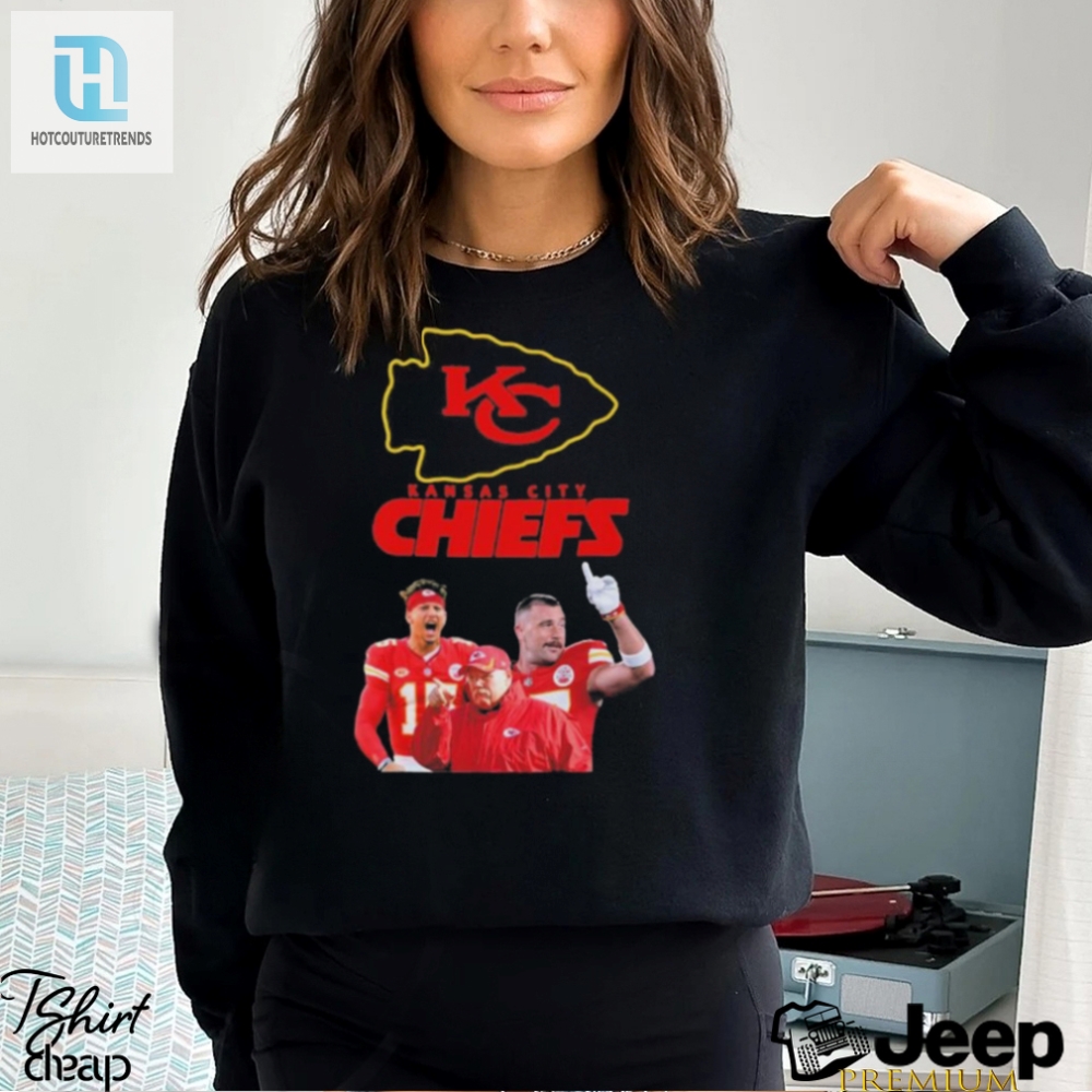 Patrick Mahomes Travis Kelce And Andy Reid Kansas City Chiefs Super Bowl Lviii 2024 Shirt 