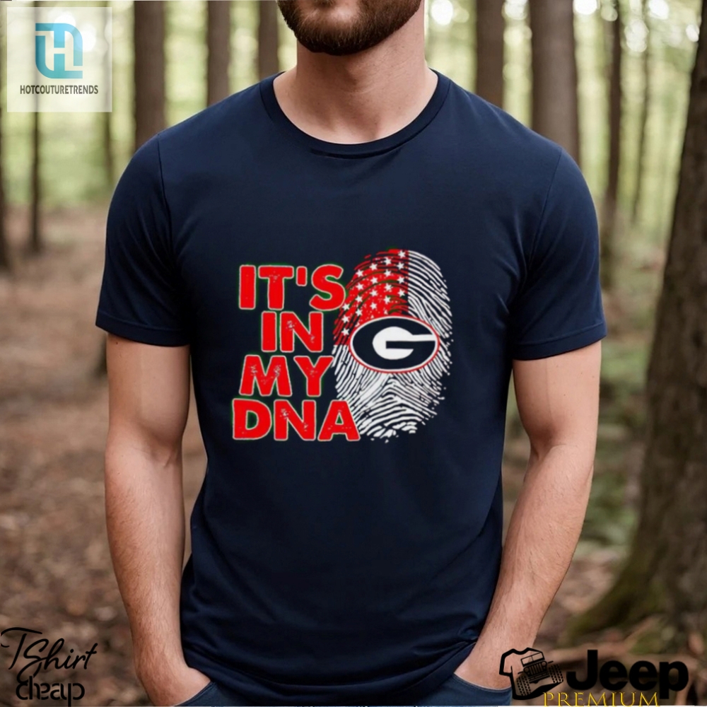 Georgia Bulldogs Its In My Dna Fingerprint Shirt 