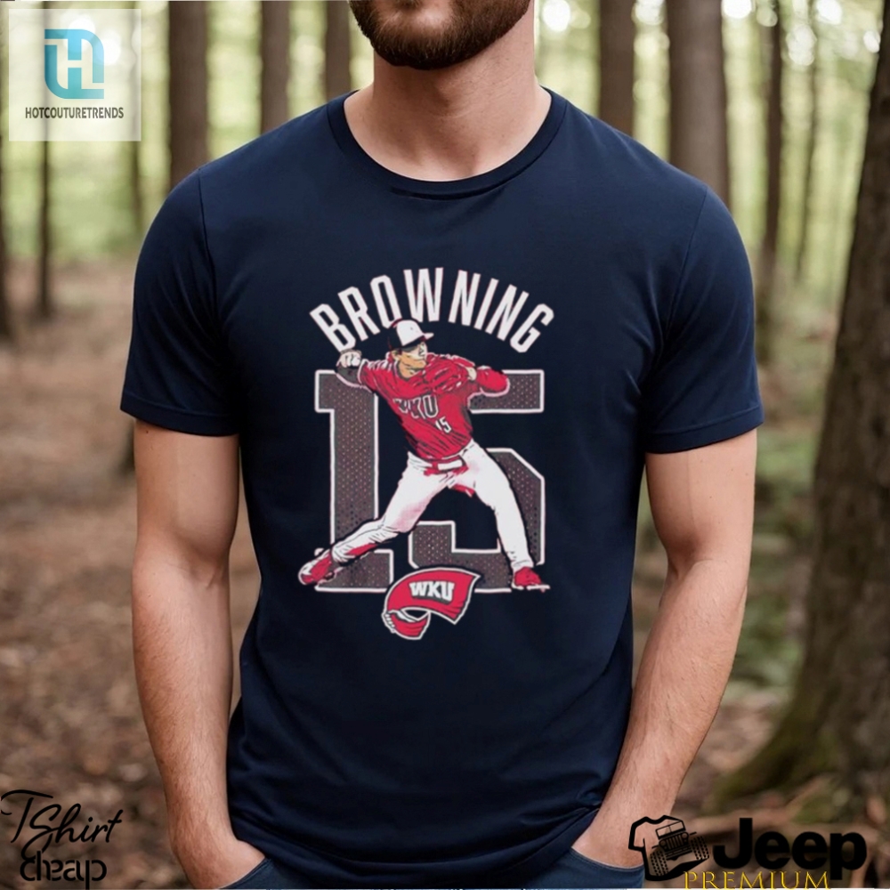 Brady Browning Wku Softball Cartoon Shirt 
