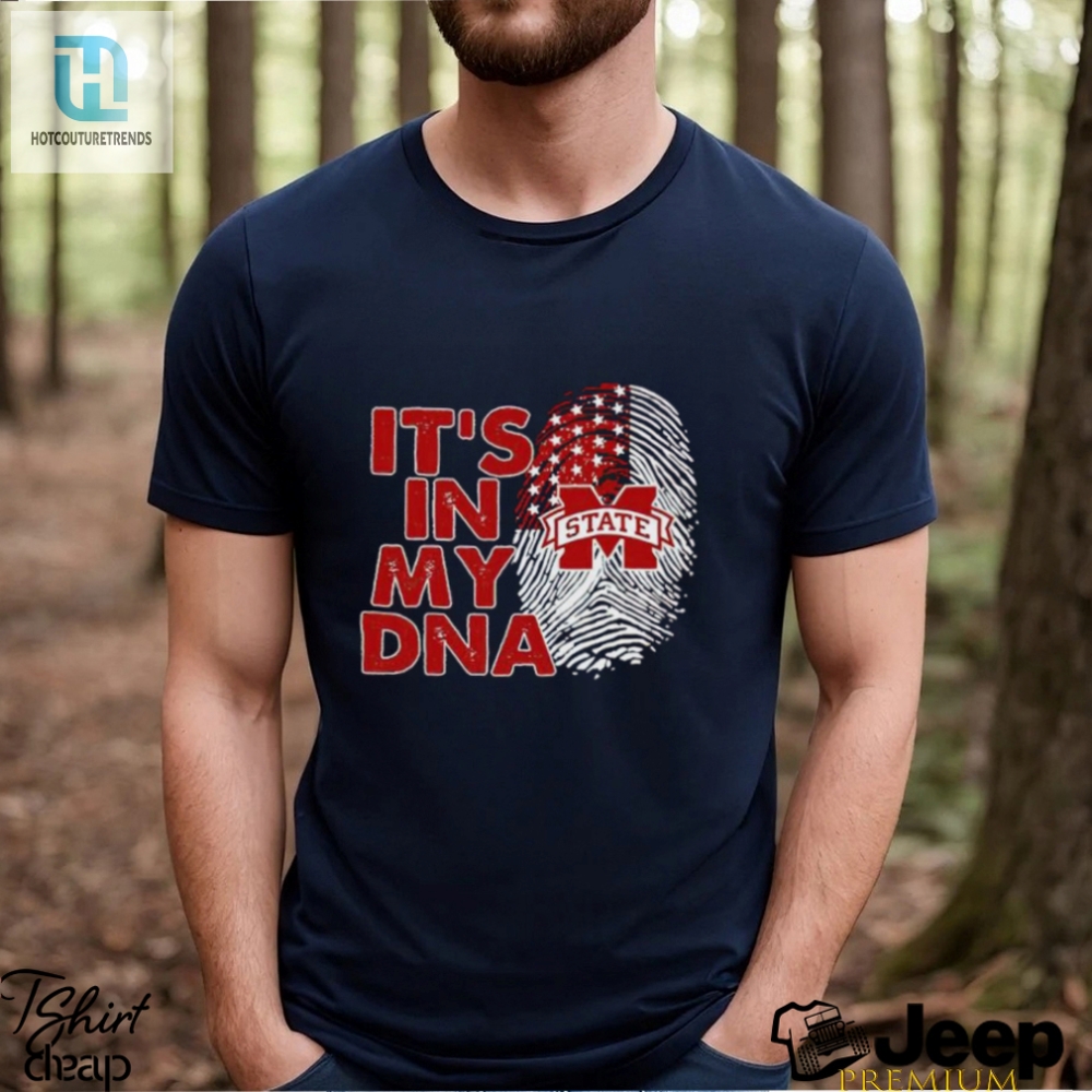 Mississippi State Bulldogs Its In My Dna Fingerprint Shirt 