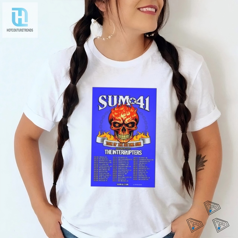 Skull Fire 2024 Sum 41 The Final World Tour Poster Shirt 