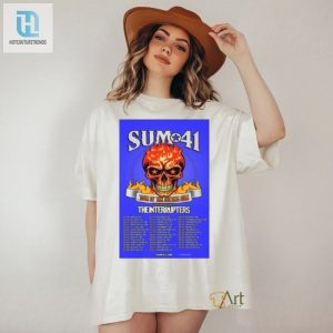 Skull Fire 2024 Sum 41 The Final World Tour Poster Shirt hotcouturetrends 1 2