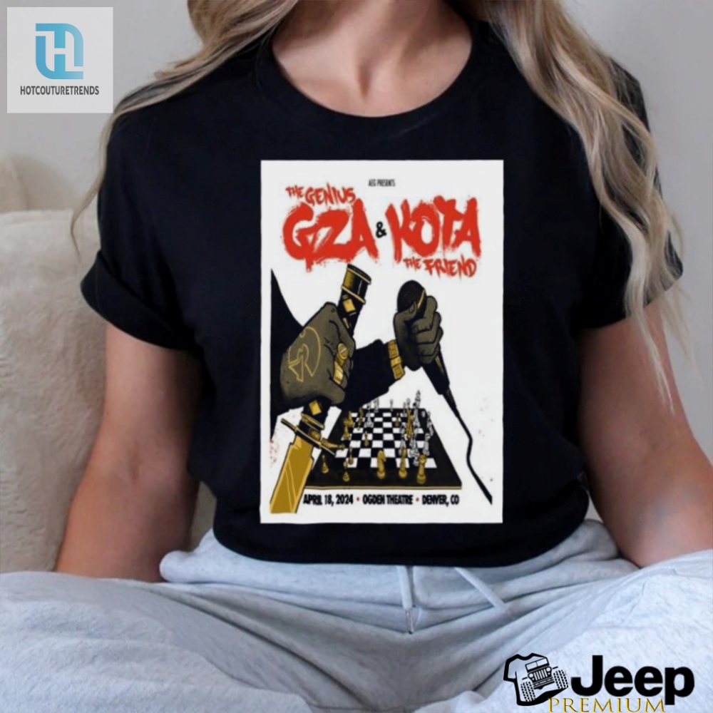 18 April 2024 Gza Genius And Kota The Friend Denver Co Poster Shirt 