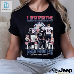 Legends Bill Belichick Tom Brady And Matthew Slater New England Patriots Thank You For The Memories Signatures Shirt hotcouturetrends 1 1