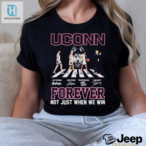 Uconn Huskies Mens Basketball Abbey Road Forever Not Just When We Win Signatures Shirt hotcouturetrends 1 3