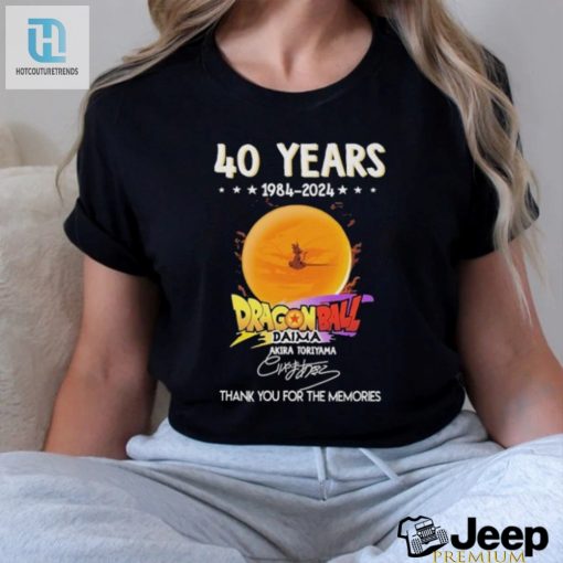 Official 40 Years 1984 2024 Dragon Ball Daima Thank You For The Memories Signatures Shirt hotcouturetrends 1 3