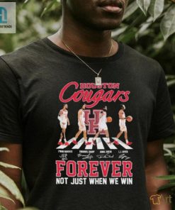 Houston Cougars Mens Basketball Abbey Road Forever Not Just When We Win Signatures Shirt hotcouturetrends 1 1
