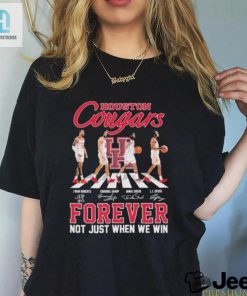 Houston Cougars Mens Basketball Abbey Road Forever Not Just When We Win Signatures Shirt hotcouturetrends 1 2