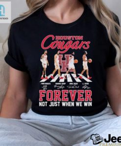 Houston Cougars Mens Basketball Abbey Road Forever Not Just When We Win Signatures Shirt hotcouturetrends 1 3
