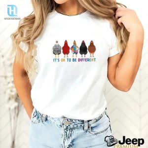 Its Ok To Be Different Cute Chickens Autism Awareness Shirt hotcouturetrends 1 3