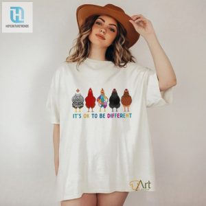 Its Ok To Be Different Cute Chickens Autism Awareness Shirt hotcouturetrends 1 5