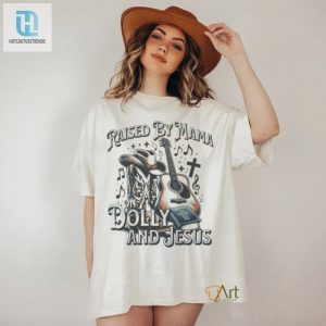 Raised By Mama On Dolly And Jesus Shirt hotcouturetrends 1 5