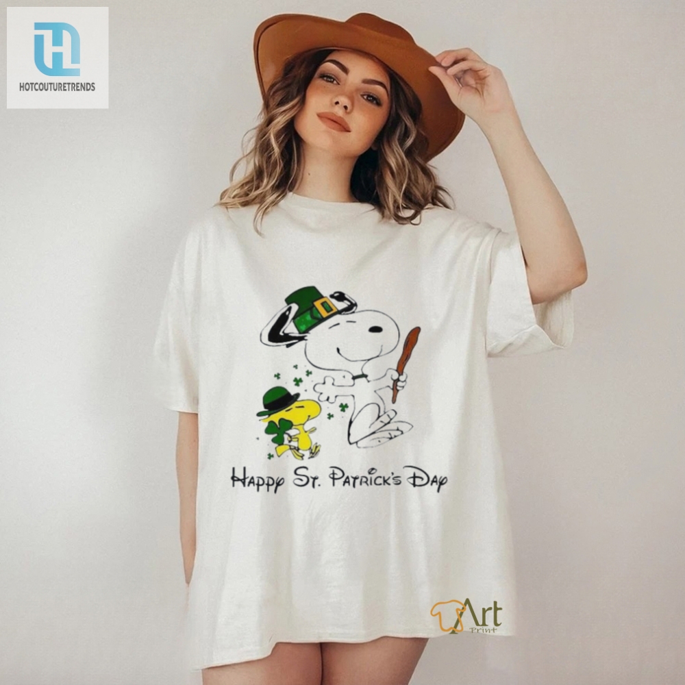 Official Snoopy And Woodstock Happy St Patricks Day 2024 Shirt 