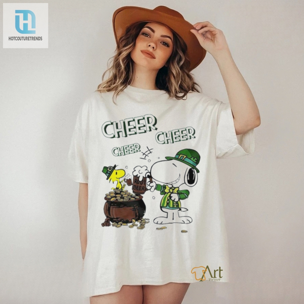 Official Snoopy And Woodstock Cheer Cheer Beer St Patricks Day 2024 Shirt 
