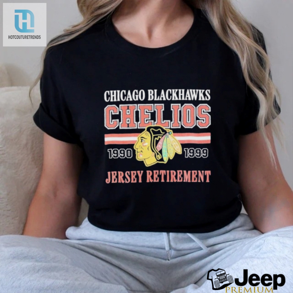 Official Chicago Blackhawks 1990 1999 Chelios Jersey Retirement Shirt 