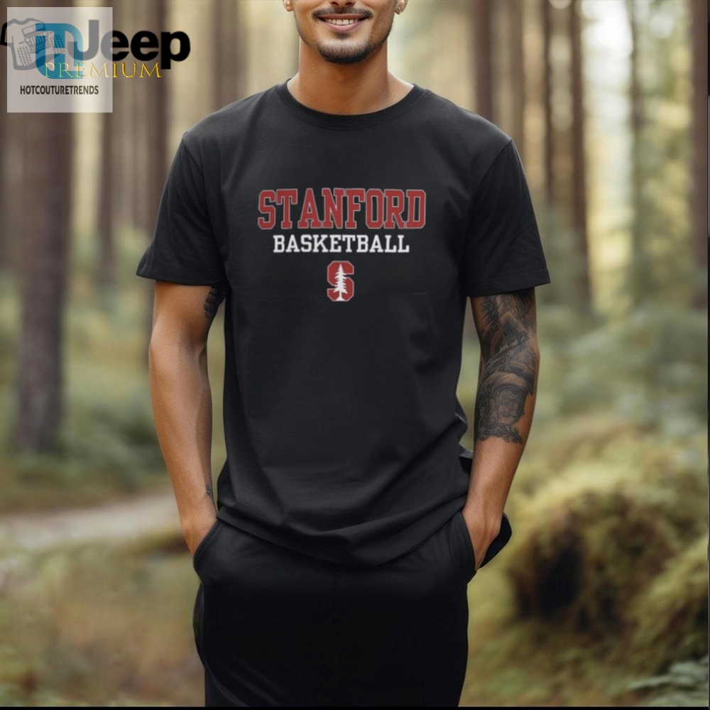 Official Stanford Cardinal Champion Basketball Stack Logo T Shirt 