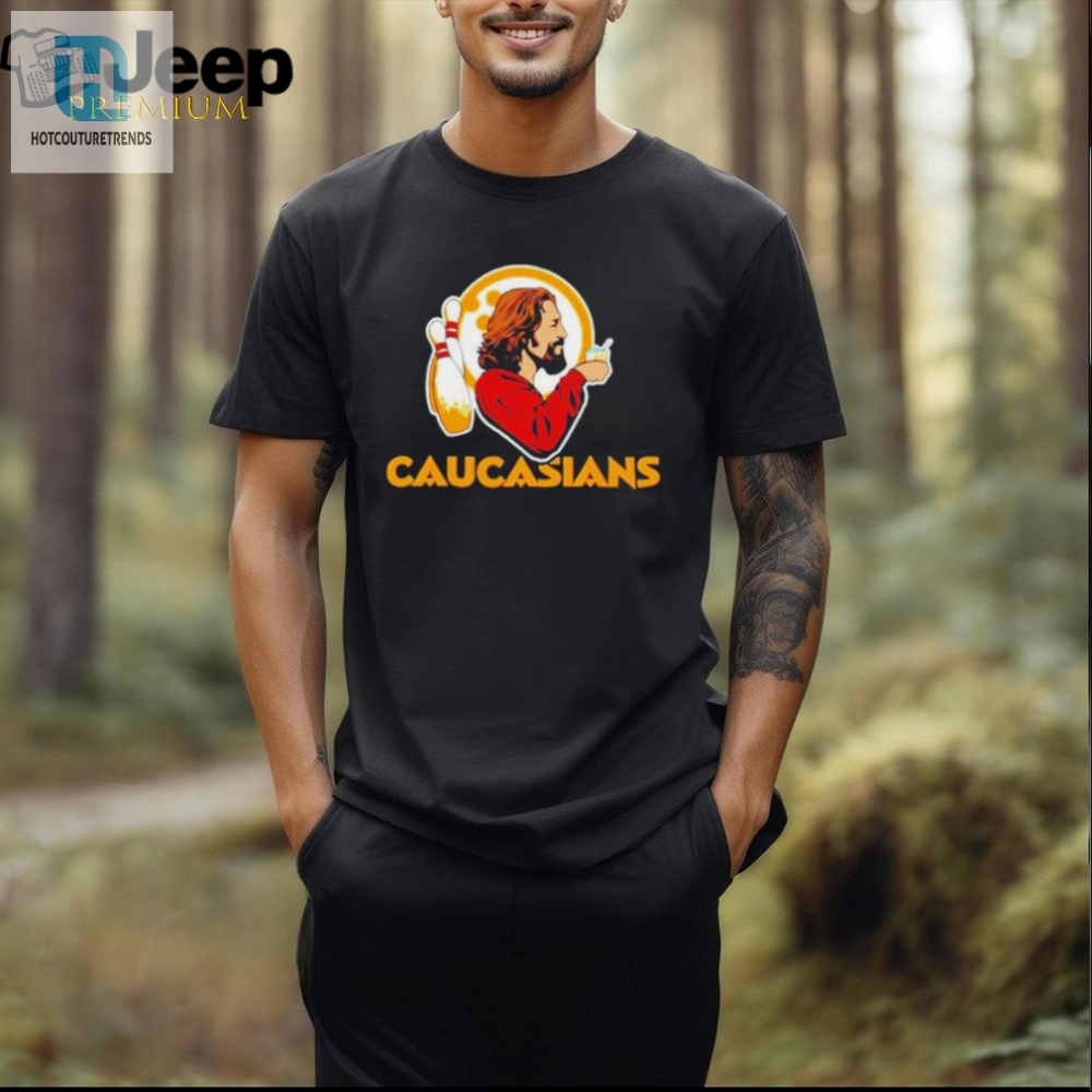 Official The Caucasians Bowling Logo T Shirt 