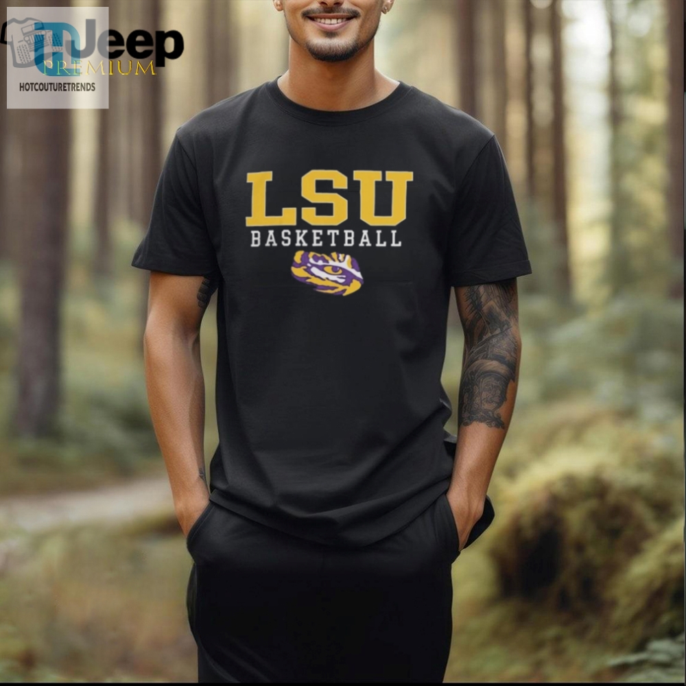 Official Lsu Tigers Champion Basketball Stack Logo T Shirt 