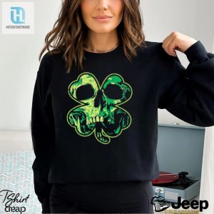 St Patricks Day Shamrock Clover Skull Cool Irish Shirt hotcouturetrends 1 3