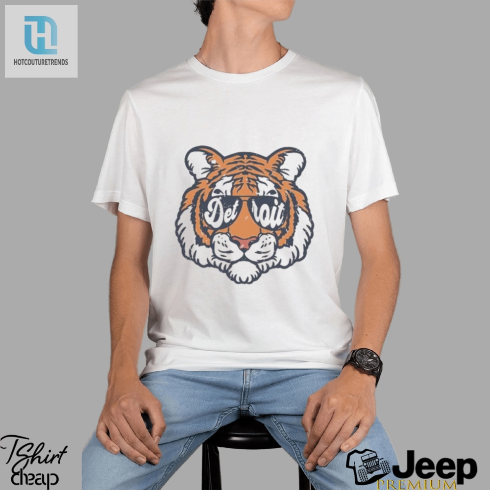 Detroit Tigers Baseball Team Tiger Head With Glasses Detroit Shirt 