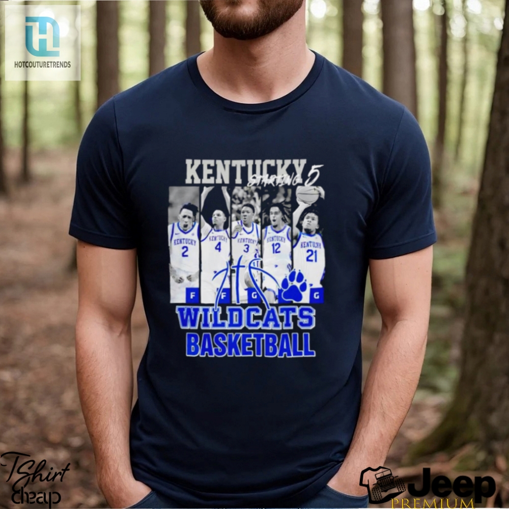 Kentucky Wildcats Basketball Starting 5 Players Shirt 
