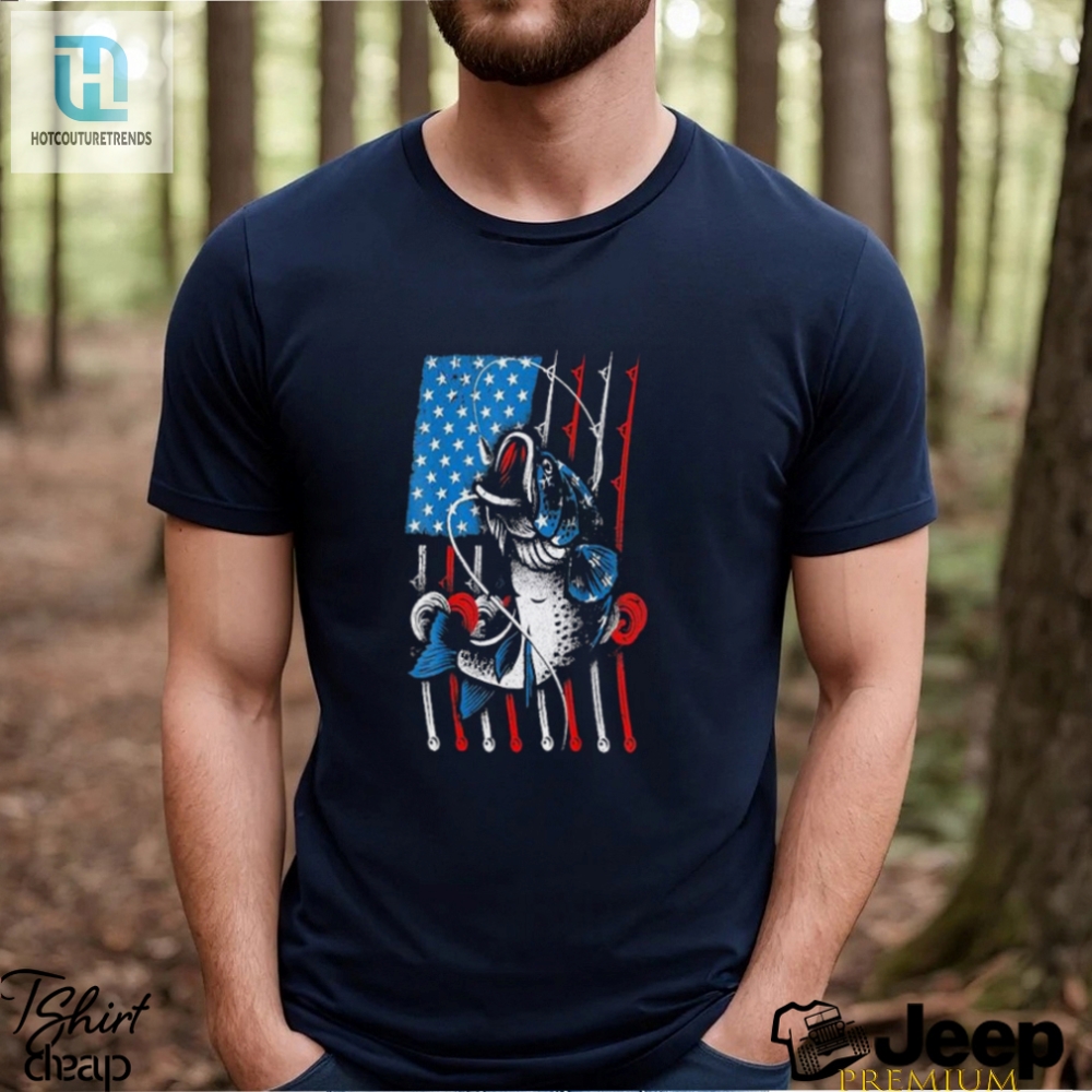 American Flag Cool Fishing Usa Fish Lover Shirt 