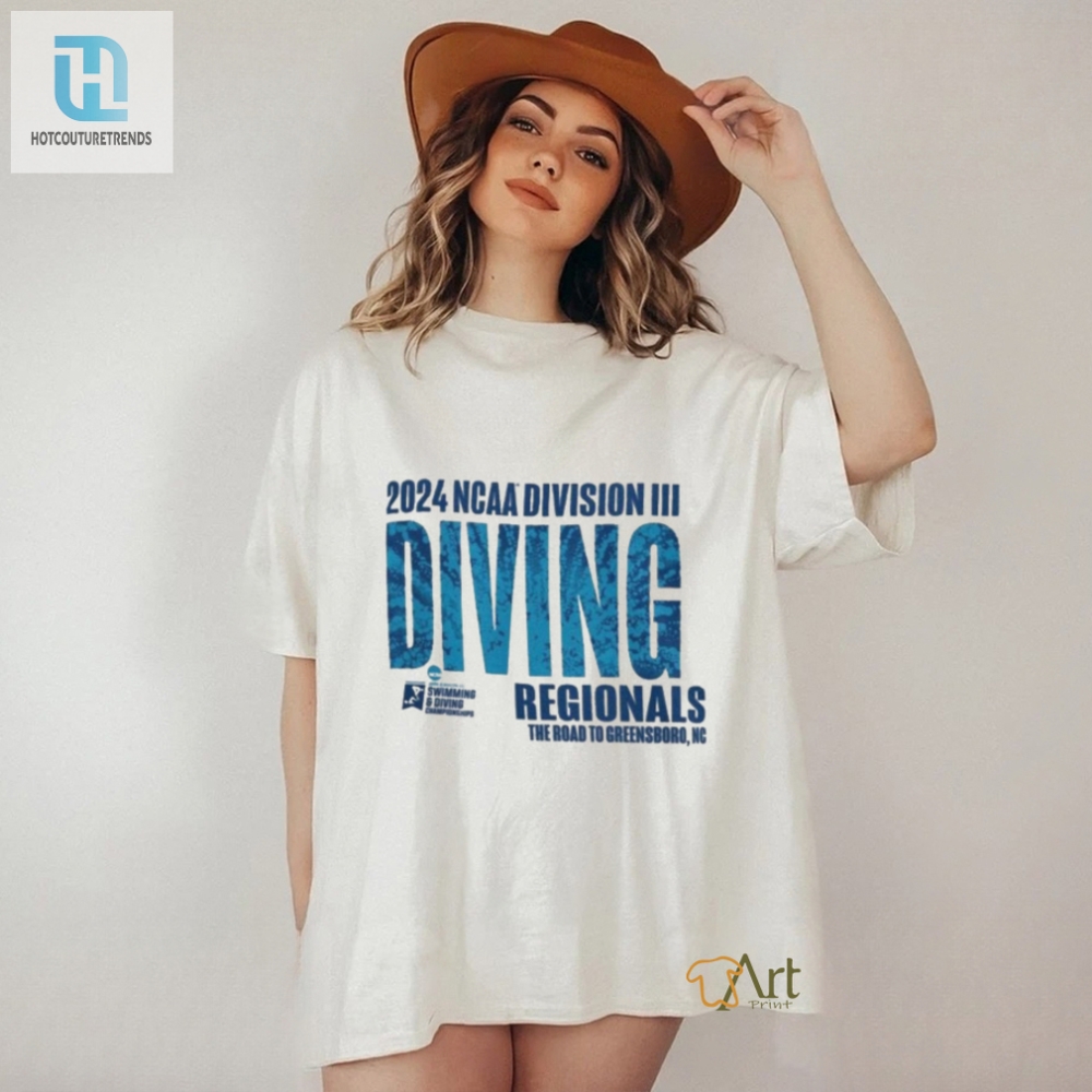 Official The Road To Greensboro 2024 Ncaa Division Iii Swimming  Diving Regionals Shirt 