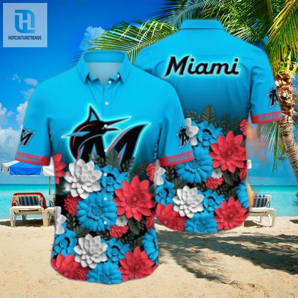Miami Marlins Mlb Flower Hawaii Shirt And Tshirt For Fans 