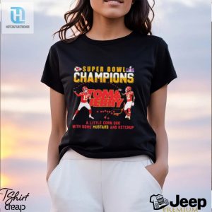 Super Bowl Lviii Champions Tom And Jerry Mustard Travis Kelce And Patrick Mahomes Shirt hotcouturetrends 1 1