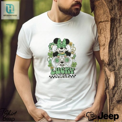 Mickey Minnie Licky Vibes Four Leaf Clover St Patricks Day Shirt hotcouturetrends 1