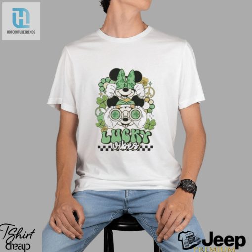 Mickey Minnie Licky Vibes Four Leaf Clover St Patricks Day Shirt hotcouturetrends 1 3
