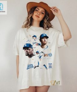 Dodgers Power Duo Shohei Ohtani Mookie Betts Signature Graphic T Shirt hotcouturetrends 1 2