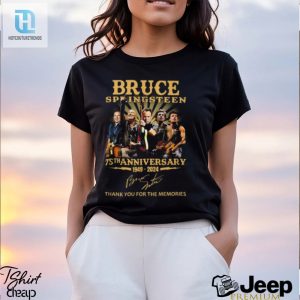 Bruce Springsteen 75Th Anniversary 1949 2024 Thank You For The Memories T Shirt hotcouturetrends 1 5