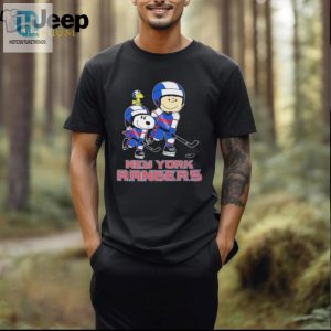 Peanuts Characters Play Hockey New York Rangers Shirt hotcouturetrends 1 2