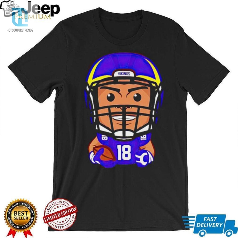 Minnesota Vikings Justin Jefferson Chibi Football Shirt 