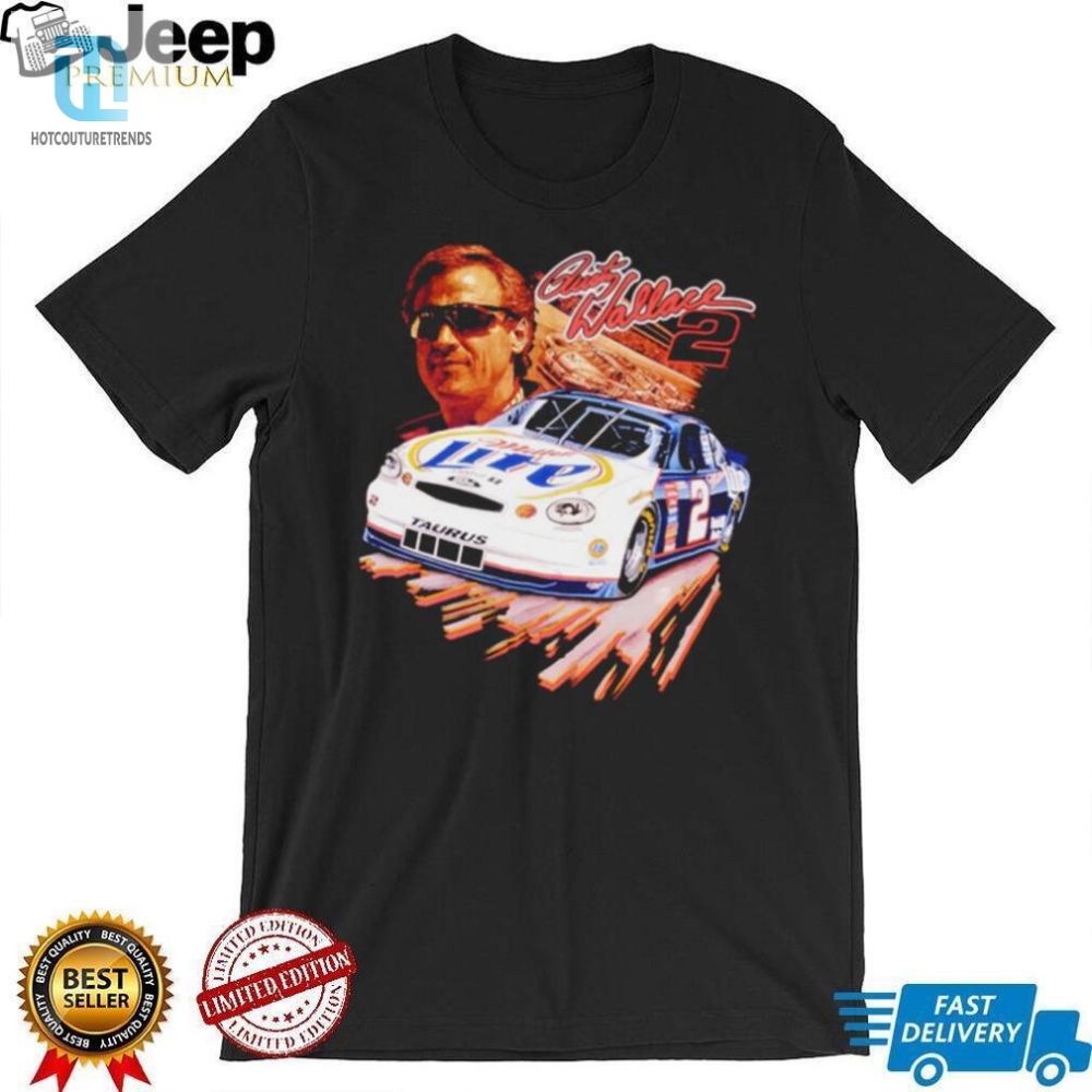 Rusty Wallace Number 2 Miller Lite 1990S Signature Vintage Shirt 