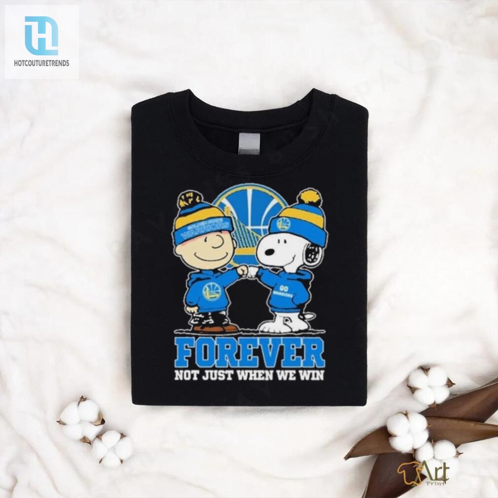 Snoopy Fist Bump Charlie Brown Golden State Warriors Forever Not Just When We Win Shirt hotcouturetrends 1