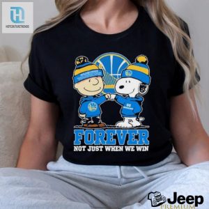 Snoopy Fist Bump Charlie Brown Golden State Warriors Forever Not Just When We Win Shirt hotcouturetrends 1 2