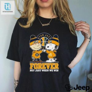 Snoopy Fist Bump Charlie Brown Utah Jazz Forever Not Just When We Win Shirt hotcouturetrends 1 1