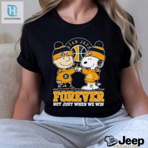 Snoopy Fist Bump Charlie Brown Utah Jazz Forever Not Just When We Win Shirt hotcouturetrends 1 2