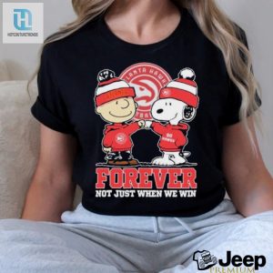 Snoopy Fist Bump Charlie Brown Atlanta Hawks Forever Not Just When We Win Shirt hotcouturetrends 1 2