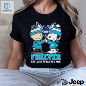 Snoopy Fist Bump Charlie Brown Charlotte Hornets Forever Not Just When We Win Shirt hotcouturetrends 1 2