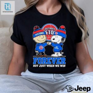 Snoopy Fist Bump Charlie Brown Detroit Pistons Forever Not Just When We Win Shirt hotcouturetrends 1 2