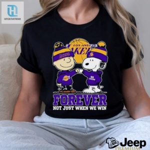 Snoopy Fist Bump Charlie Brown Los Angeles Lakers Forever Not Just When We Win Shirt hotcouturetrends 1 2