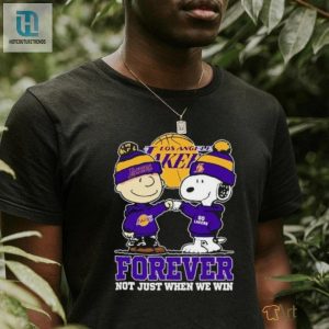 Snoopy Fist Bump Charlie Brown Los Angeles Lakers Forever Not Just When We Win Shirt hotcouturetrends 1 3